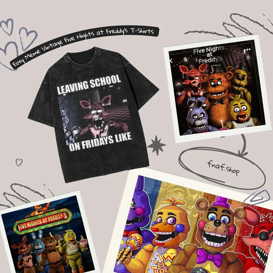 Foxy Meme Vintage PTTT510  Five Nights at Freddy's T-Shirts